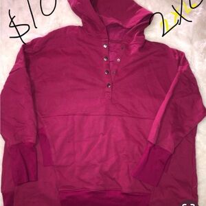 Woman Burgundy Hoodie